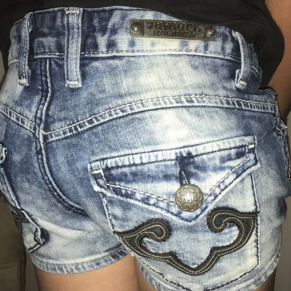 Edgy jean shorts by Express